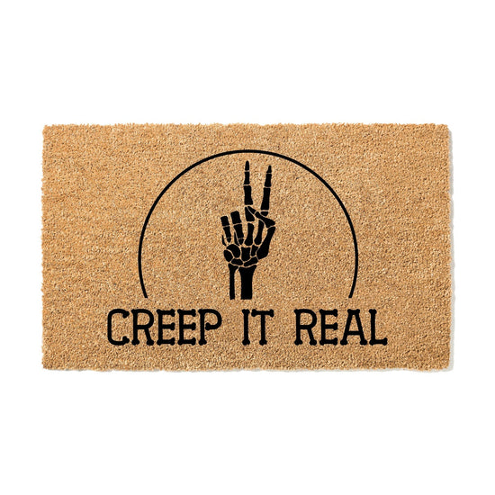 Creep It Real Skeleton Halloween Doormat