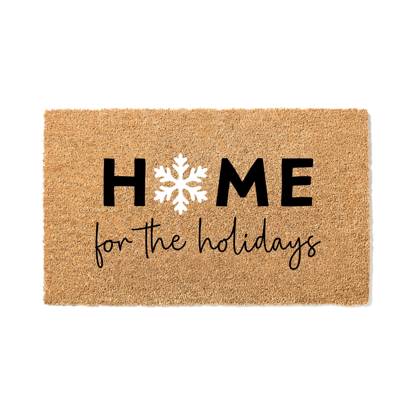Home for the Holidays Snowflake Doormat