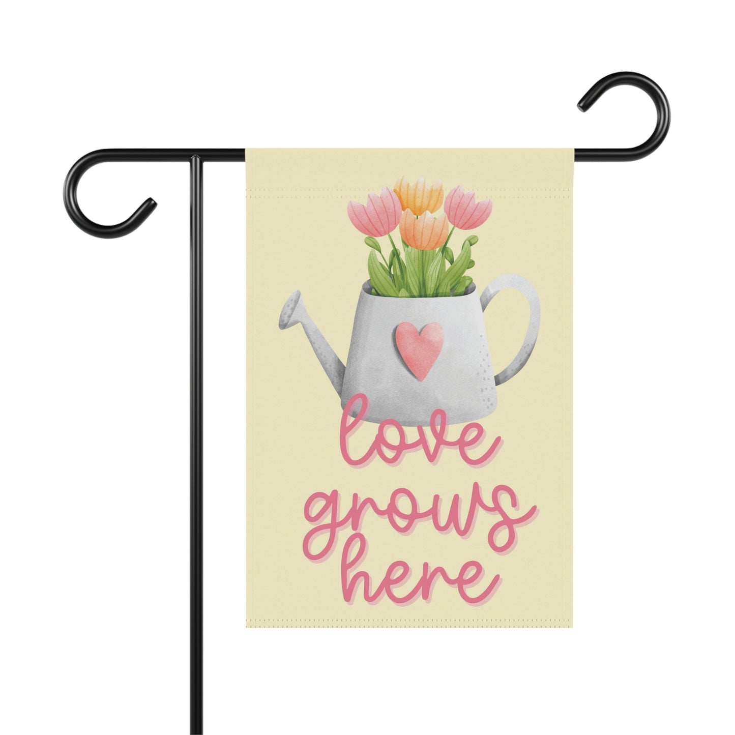 Load image into Gallery viewer, Love Grows Here Double Sided Garden Flag
