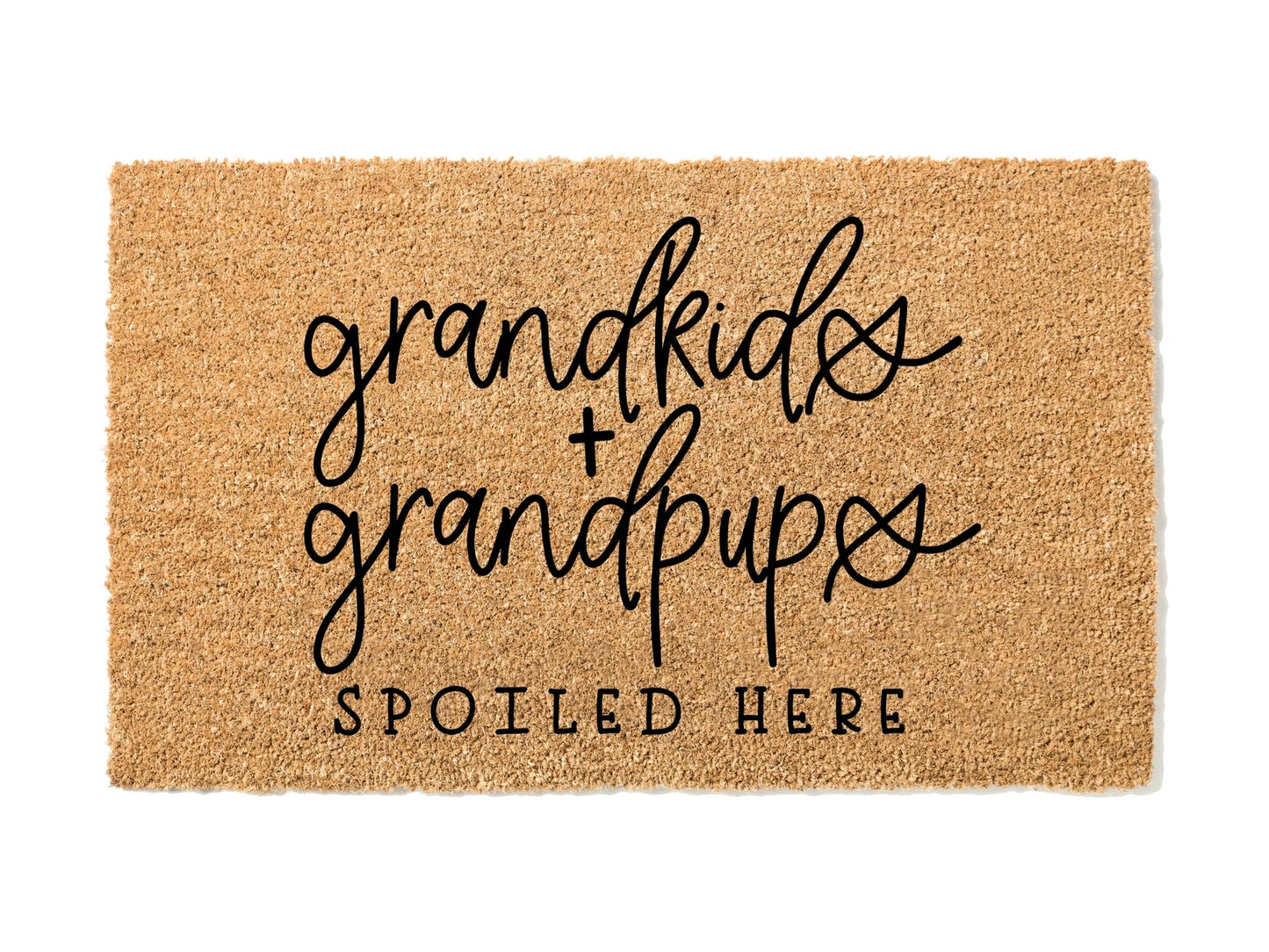 Grandkids and Grandpups Spoiled Here Doormat