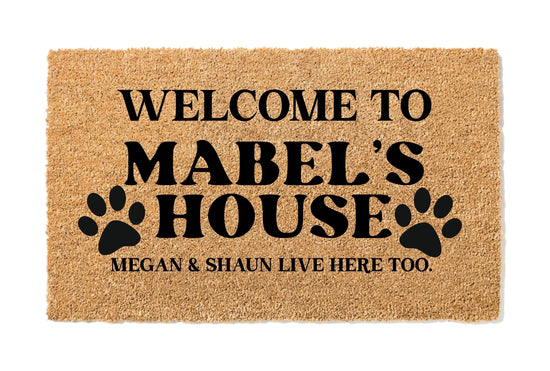 Personalized Pet and Owner Name Doormat