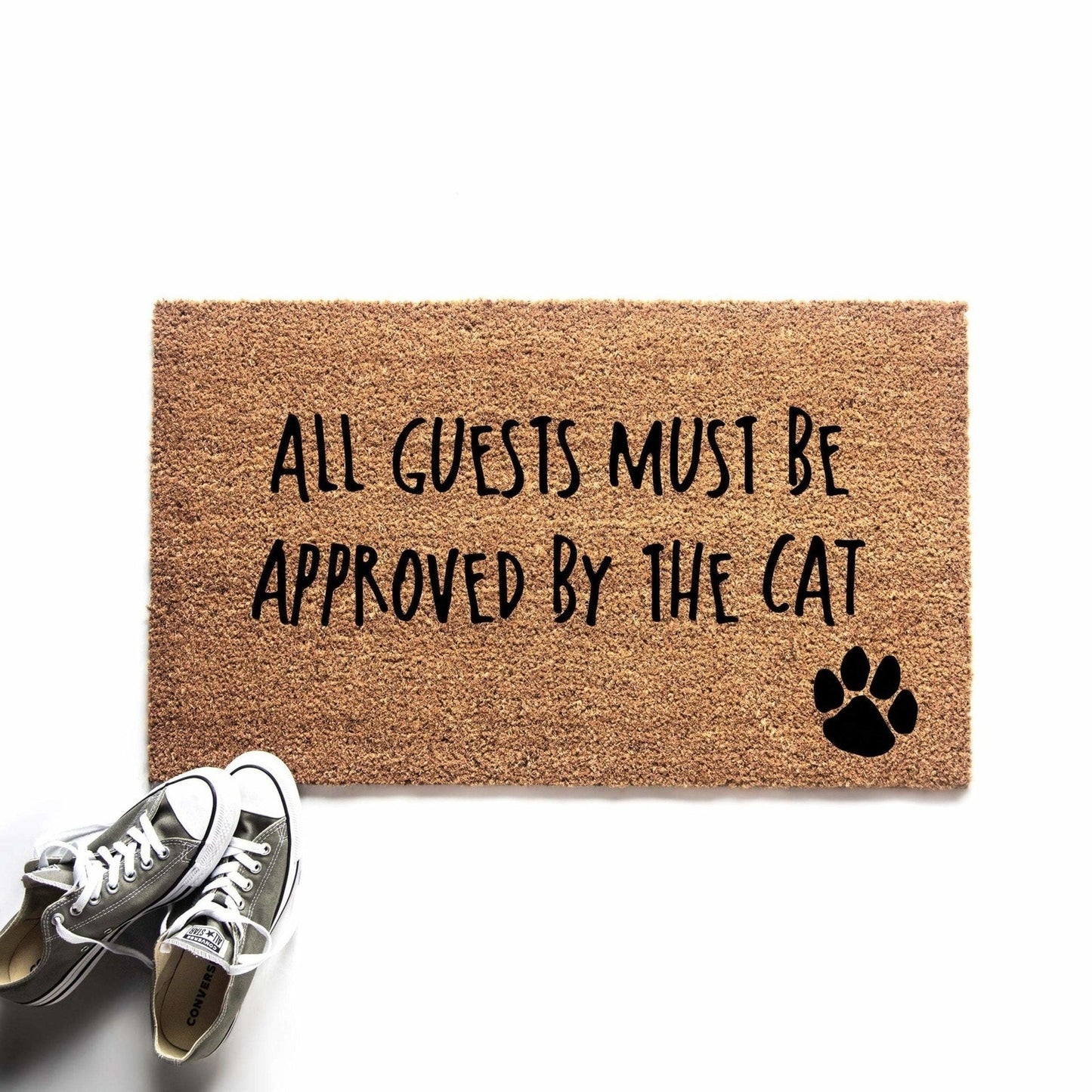 All Guests Must Be Approved by the Cat Doormat