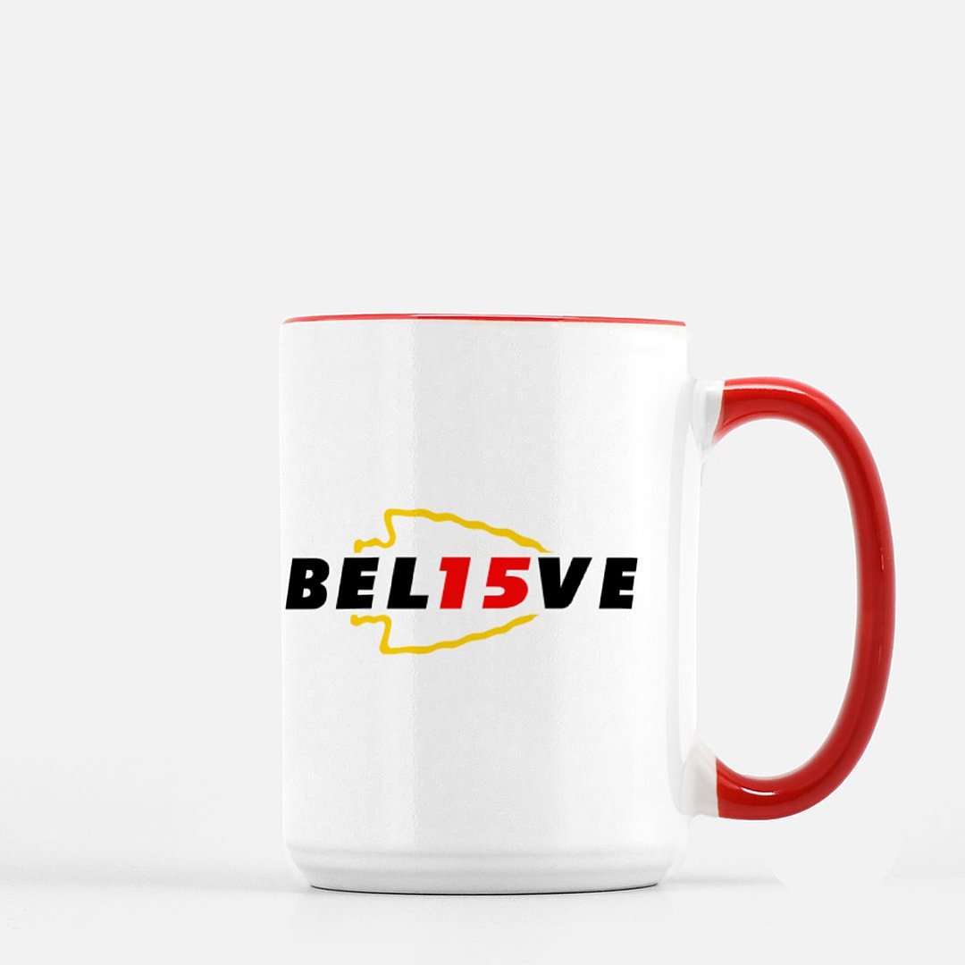 Believe Patrick Mahomes Kansas City Chiefs Coffee Mug