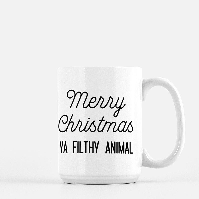 Load image into Gallery viewer, Merry Christmas Ya Filthy Animal Coffee Mug
