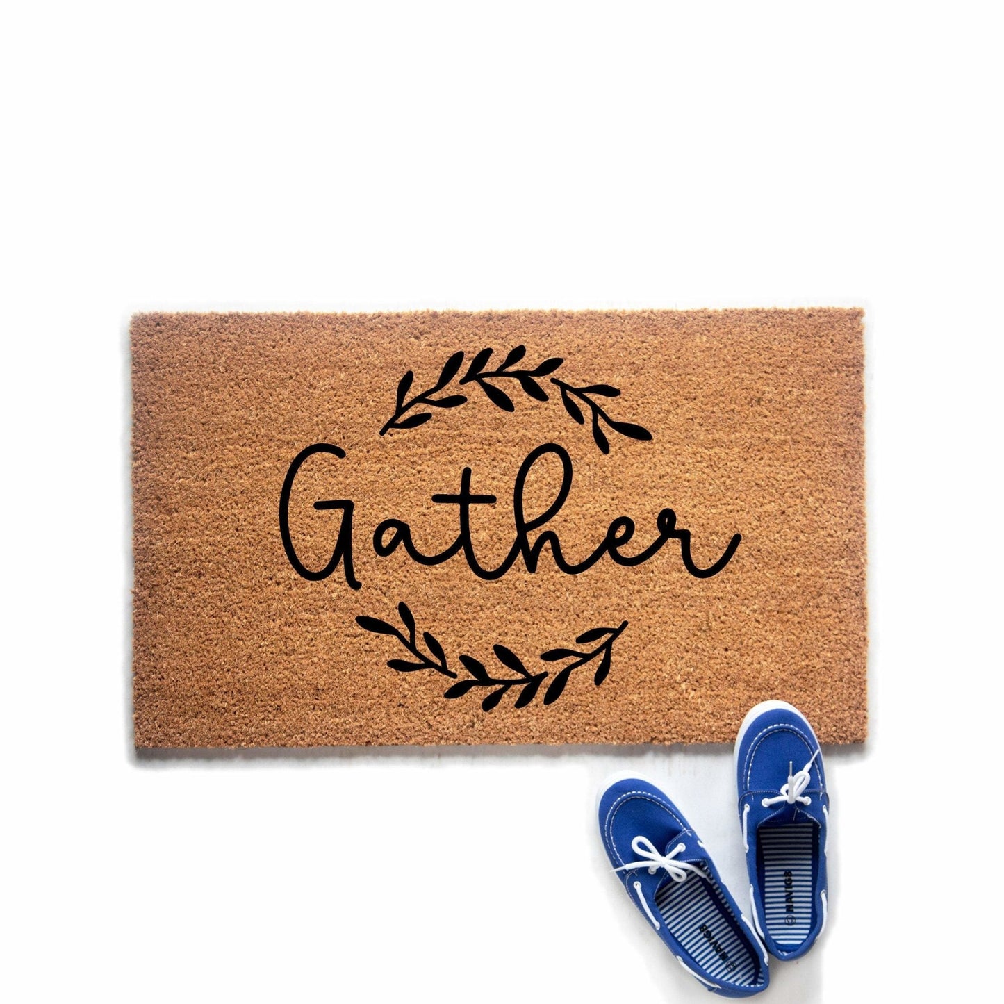 Load image into Gallery viewer, Gather Fall Wreath Doormat
