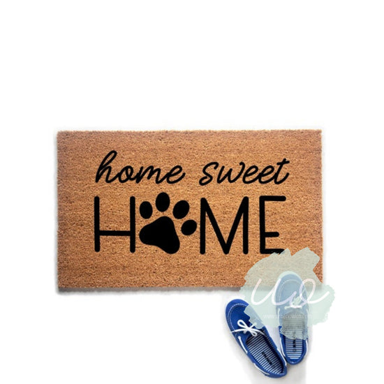 Home Sweet Home Pawprint Doormat