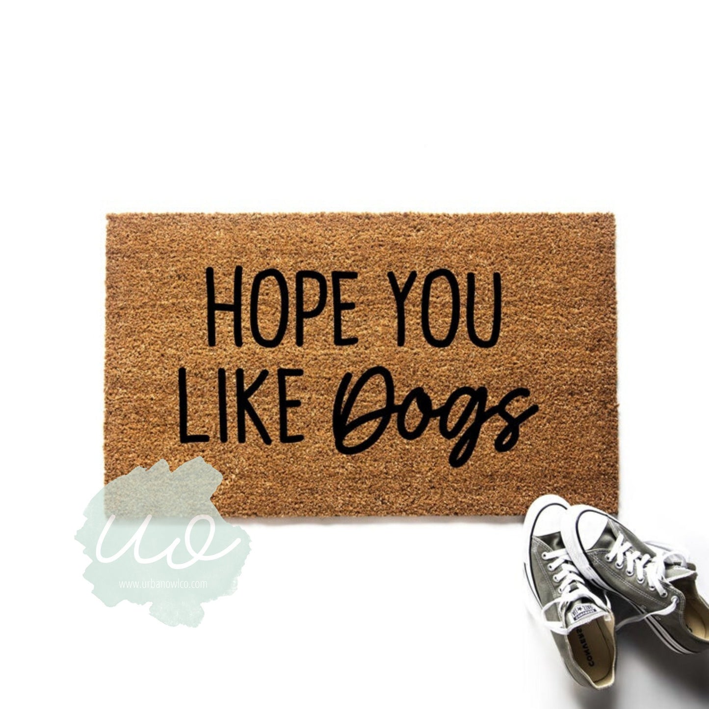 Load image into Gallery viewer, Hope You Like Dogs Funny Doormat Mat
