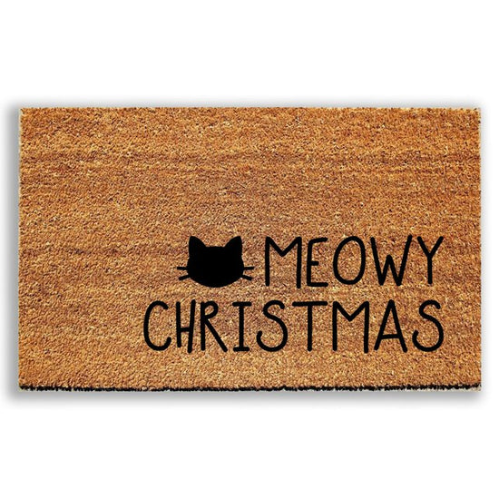 Meowy Christmas Cat Doormat