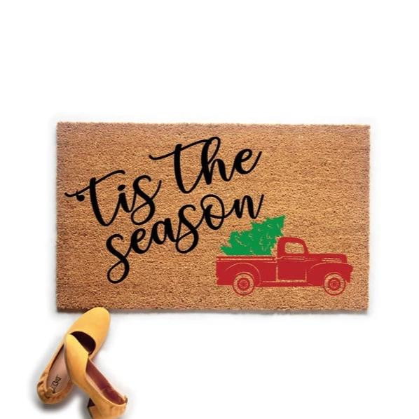 Load image into Gallery viewer, Tis the Season Holiday Truck Doormat
