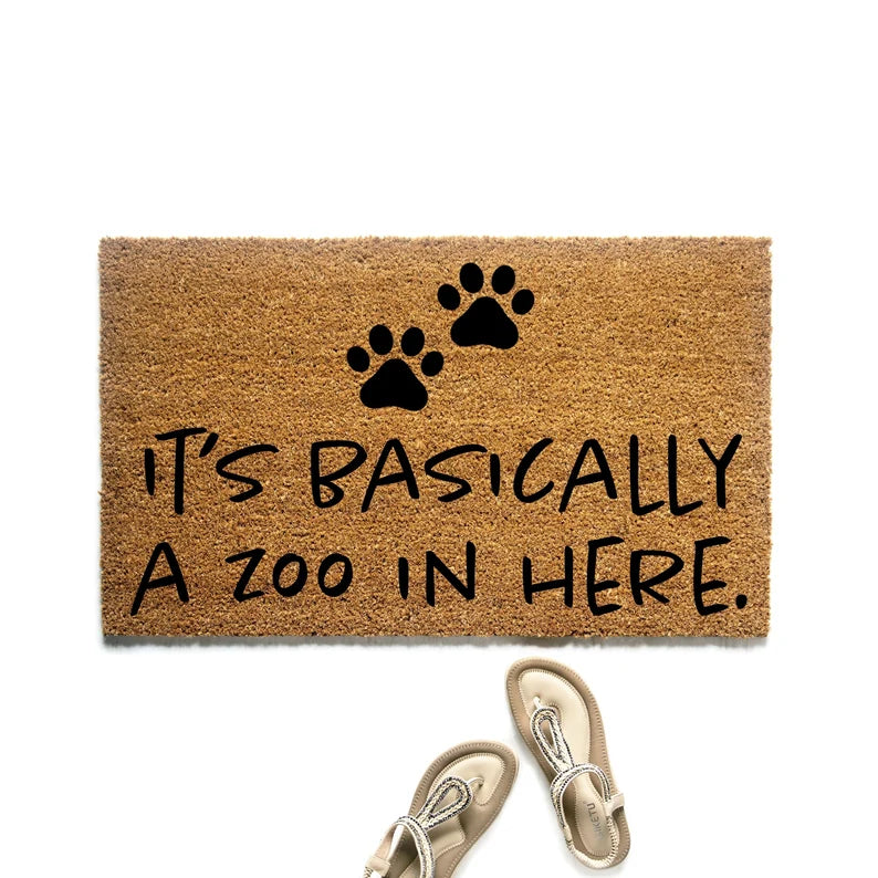 It's Basically a Zoo in Here Doormat