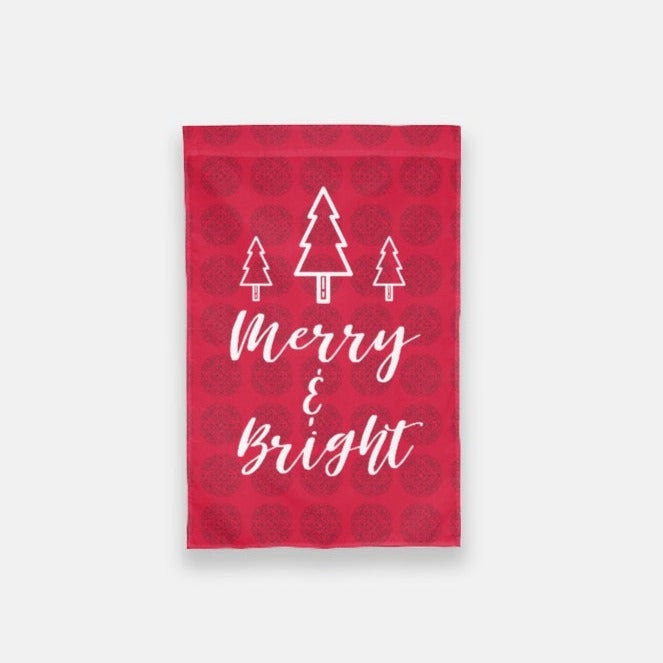 Load image into Gallery viewer, Merry and Bright Holiday Garden Flag
