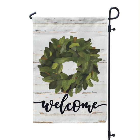 Load image into Gallery viewer, Magnolia Wreath Single Sided Garden Flag
