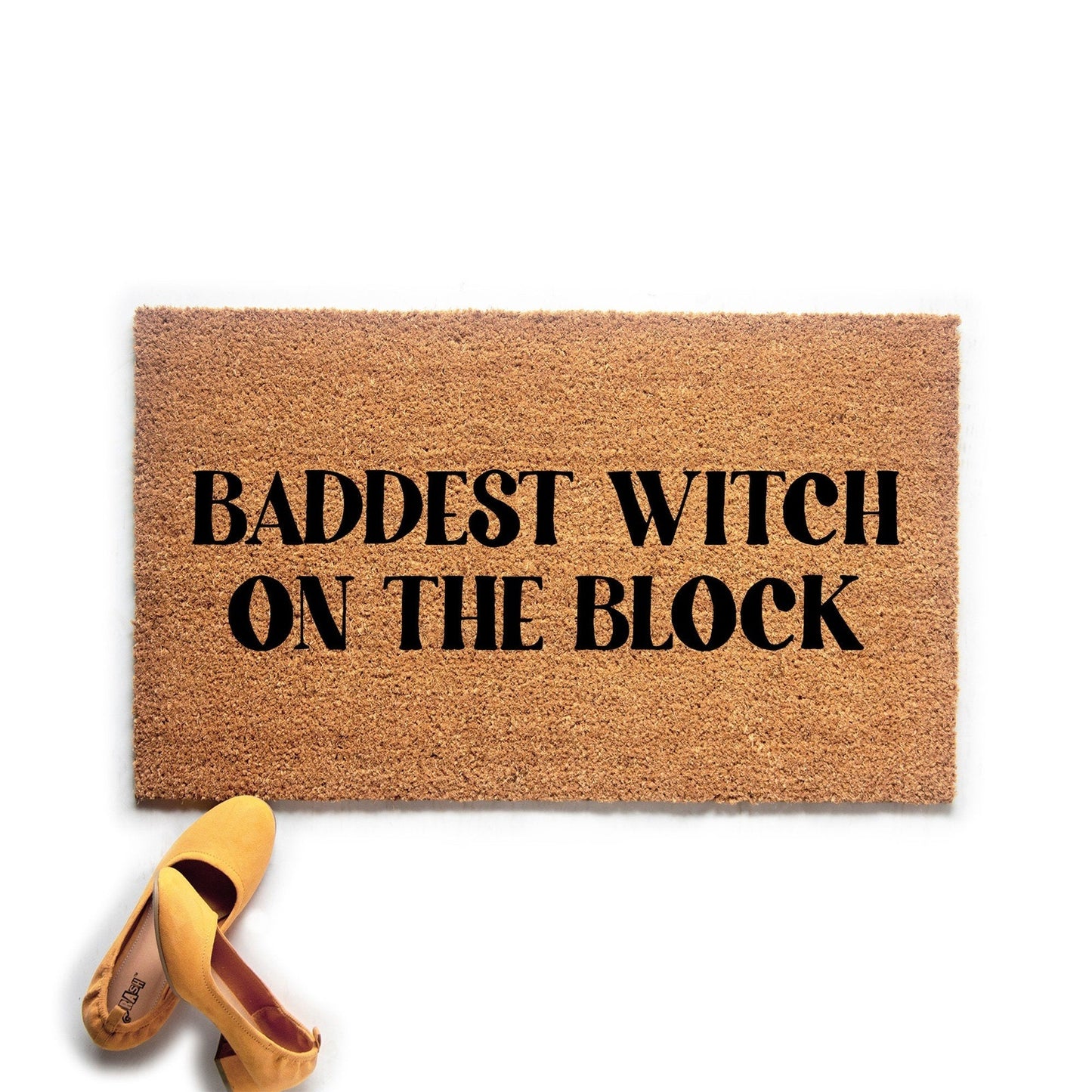 Load image into Gallery viewer, Baddest Witch on the Block Halloween Doormat
