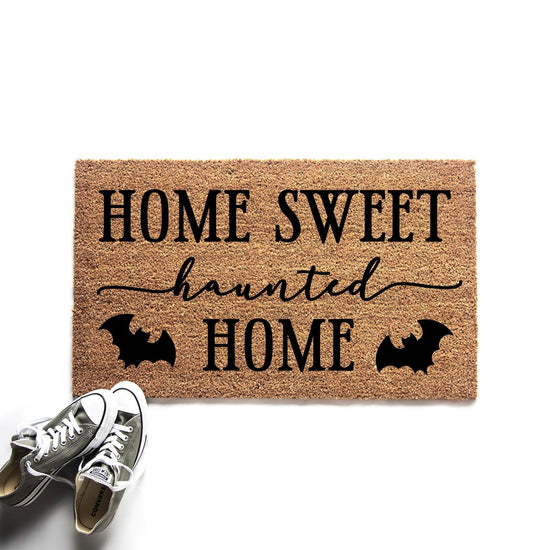 Load image into Gallery viewer, Home Sweet Haunted Home Halloween Doormat
