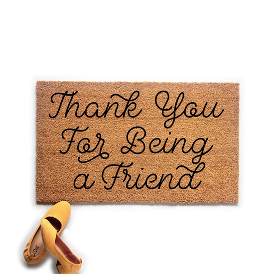 Load image into Gallery viewer, Thank You For Being a Friend Script Doormat
