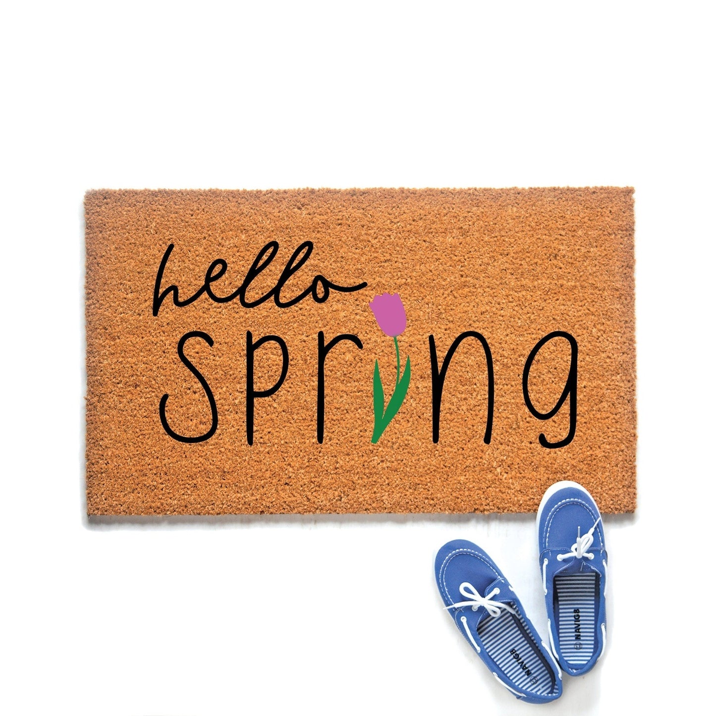 Hello Spring Tulip Doormat