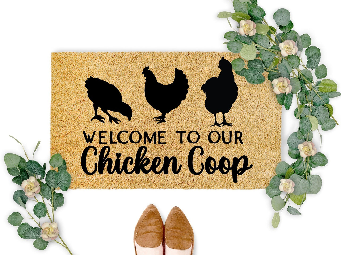 Welcome to Our Chicken Coop Welcome Mat