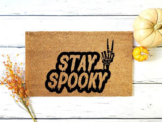 Stay Spooky Skeleton Halloween Doormat