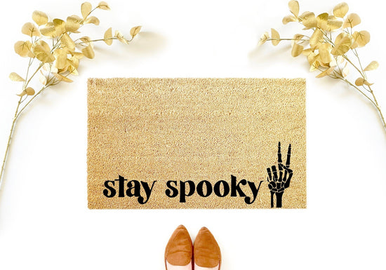 Load image into Gallery viewer, Stay Spooky Halloween Skeleton Doormat
