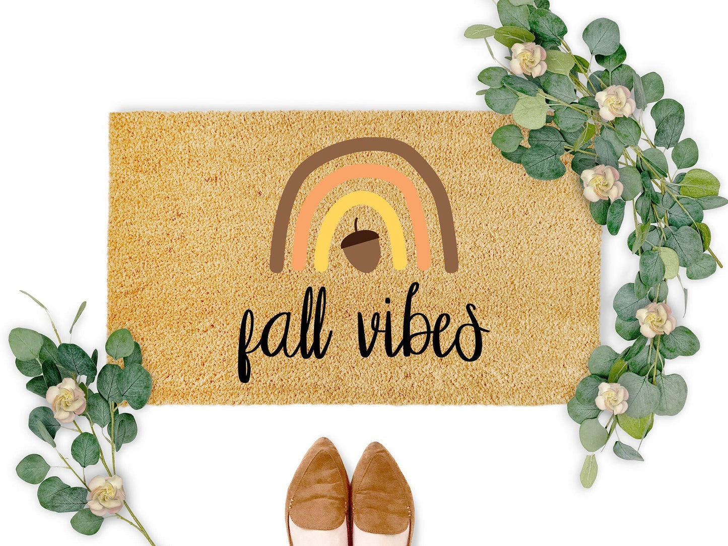 Load image into Gallery viewer, Fall Vibes Boho Doormat

