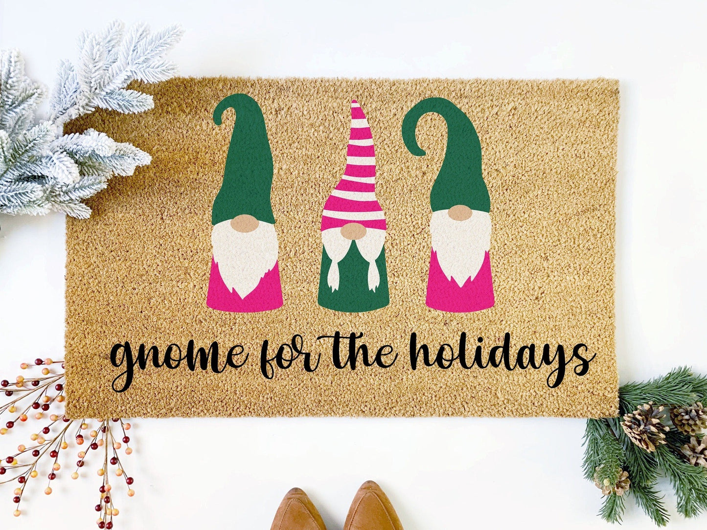 Christmas Gnome for the Holidays Doormat