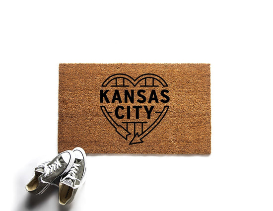 Kansas City Heart Flint & Field Doormat