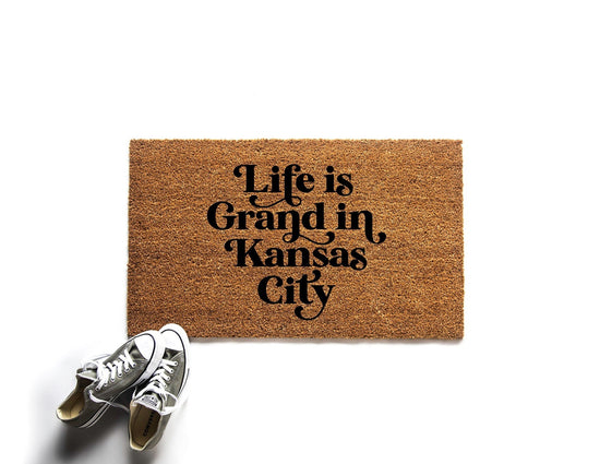 Life is Grand in Kansas City Flint & Field Doormat
