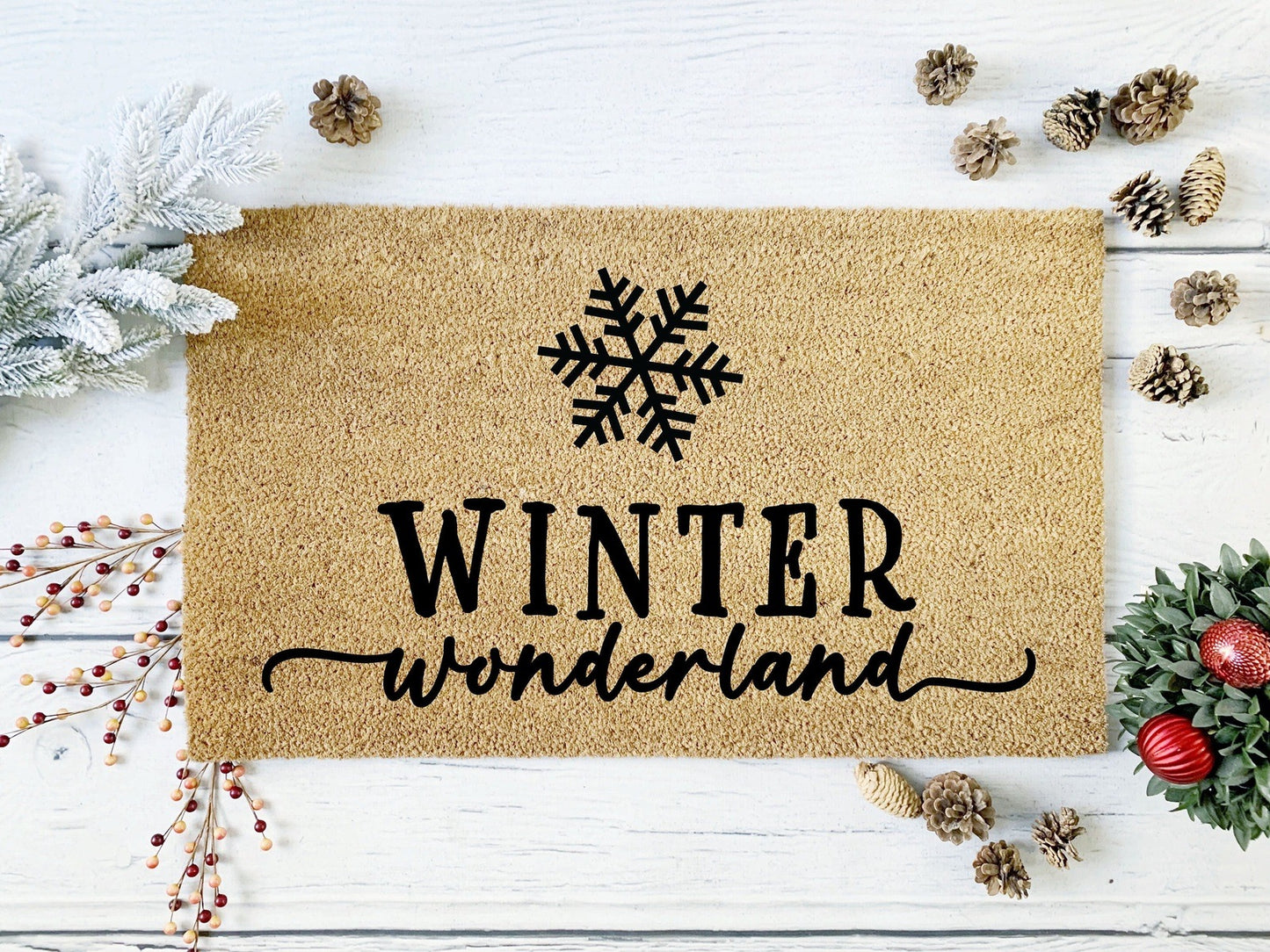 Winter Wonderland Holiday Doormat