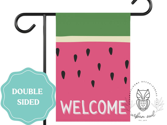 Load image into Gallery viewer, Watermelon Welcome Garden Flag
