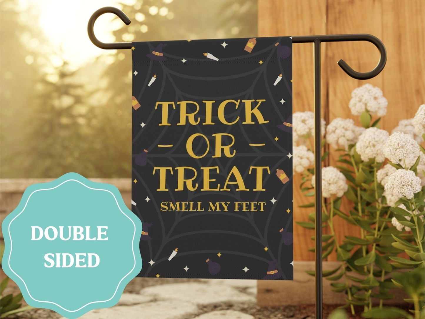Load image into Gallery viewer, Trick or Treat Halloween Garden Flag
