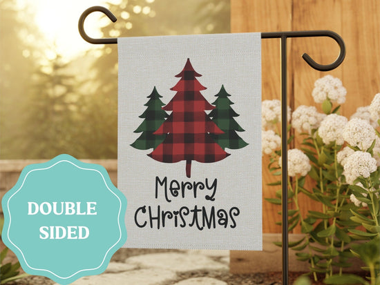 Load image into Gallery viewer, Merry Christmas Trees Garden Flag
