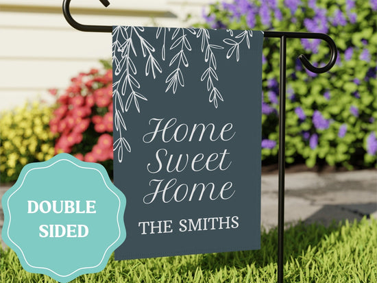 Load image into Gallery viewer, Personalized Home Sweet Home Garden Flag
