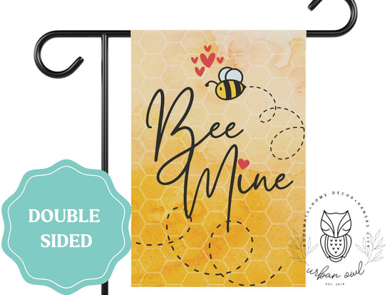 Load image into Gallery viewer, Bee Mine Valentine&amp;#39;s Day Garden Flag
