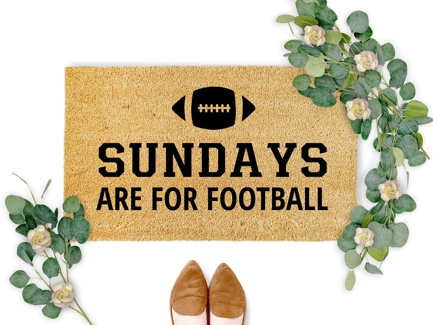 Load image into Gallery viewer, Sundays Are For Football Doormat
