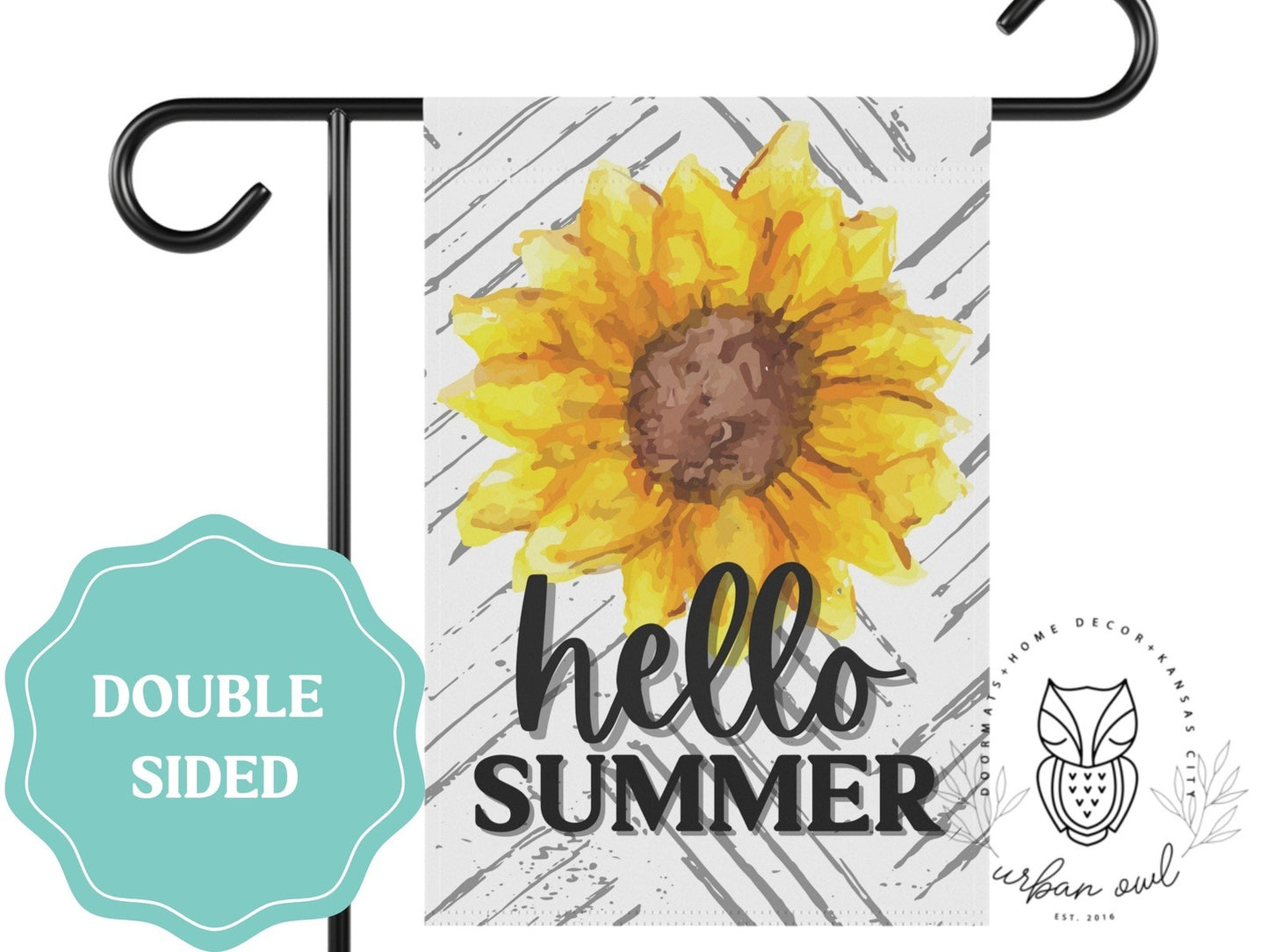 Load image into Gallery viewer, Hello Summer Sunflower Garden Flag

