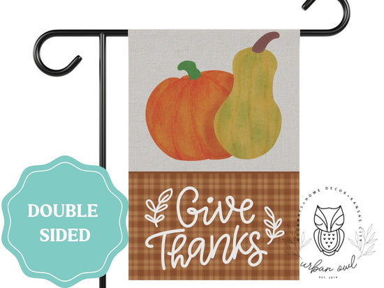 Load image into Gallery viewer, Give Thanks Fall Garden Flag
