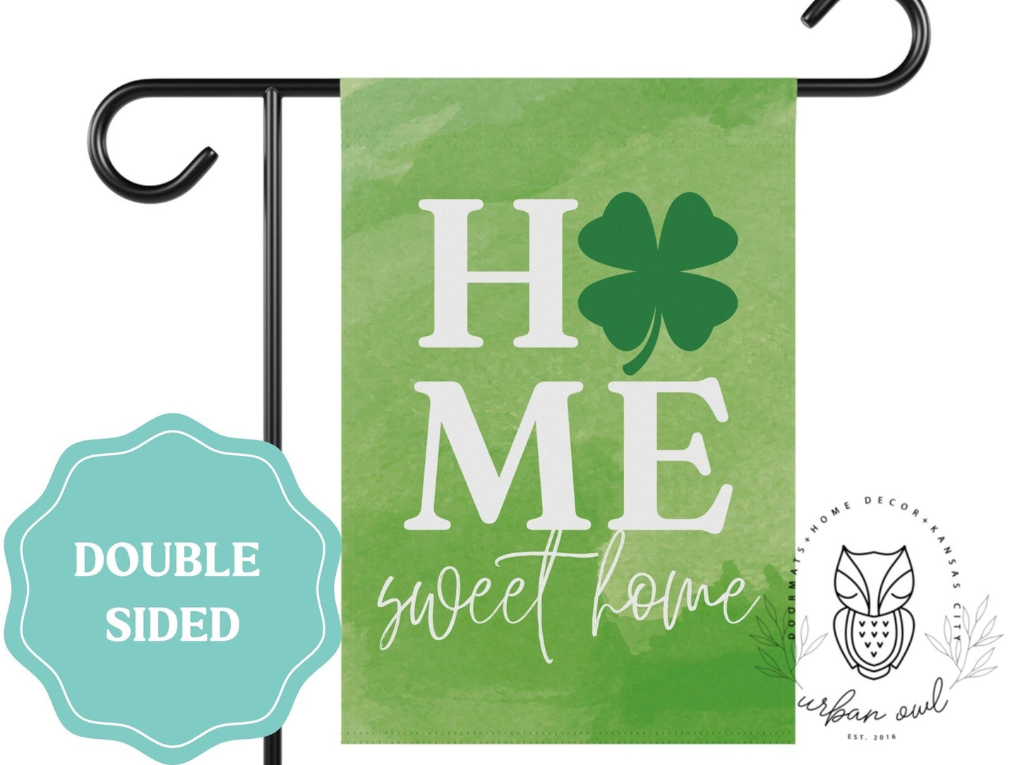 Load image into Gallery viewer, Home Sweet Home Shamrock St. Patrick&amp;#39;s Day Garden Flag
