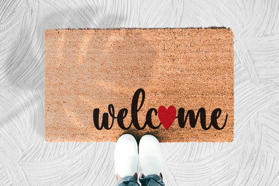 Welcome Heart Doormat