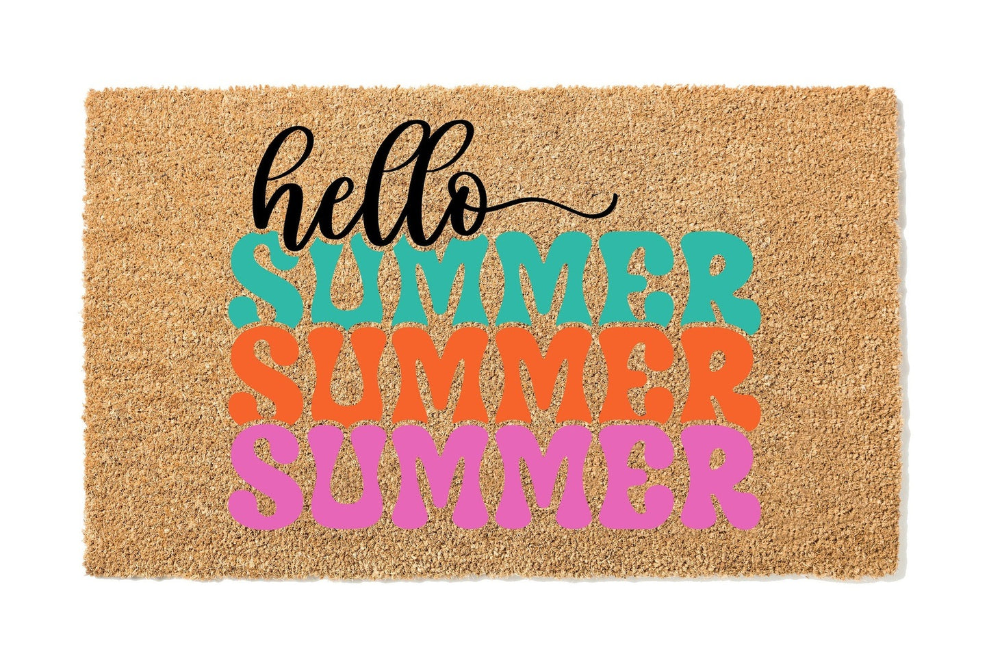 Hello Summer Retro Doormat