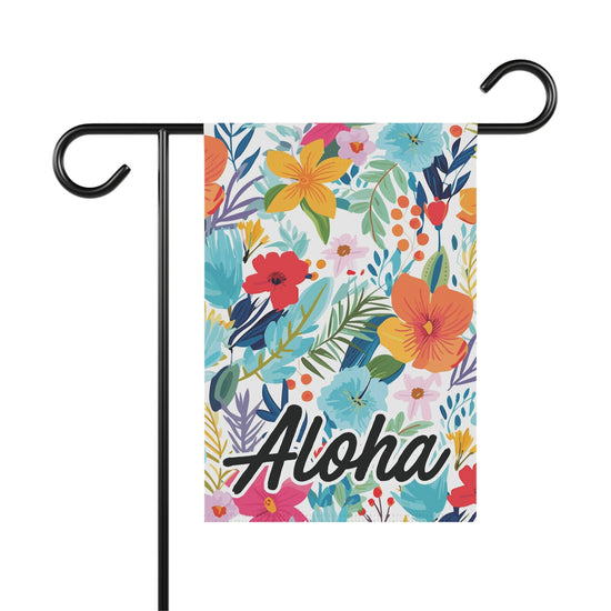 Load image into Gallery viewer, Aloha Island Floral Double Sided Garden Flag
