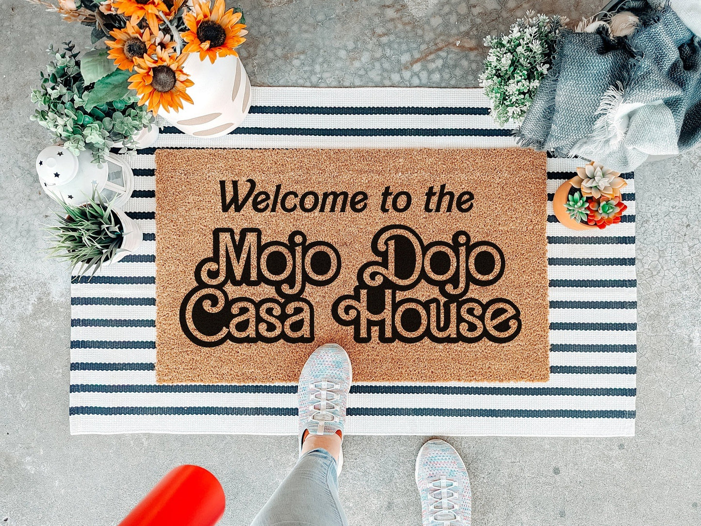 Mojo Dojo Casa House Doormat, Funny Welcome Mat, Custom Door Mat, Housewarming Gift, Front Door Mat, Outdoor Rug, Movie Quote Doormat