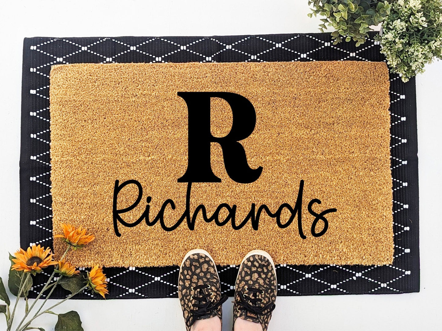 Personalized Monogram Welcome Mat, Custom Doormat, Custom Door Mat, Housewarming Gift, Closing Gift, Front Porch Decor, Wedding Gift
