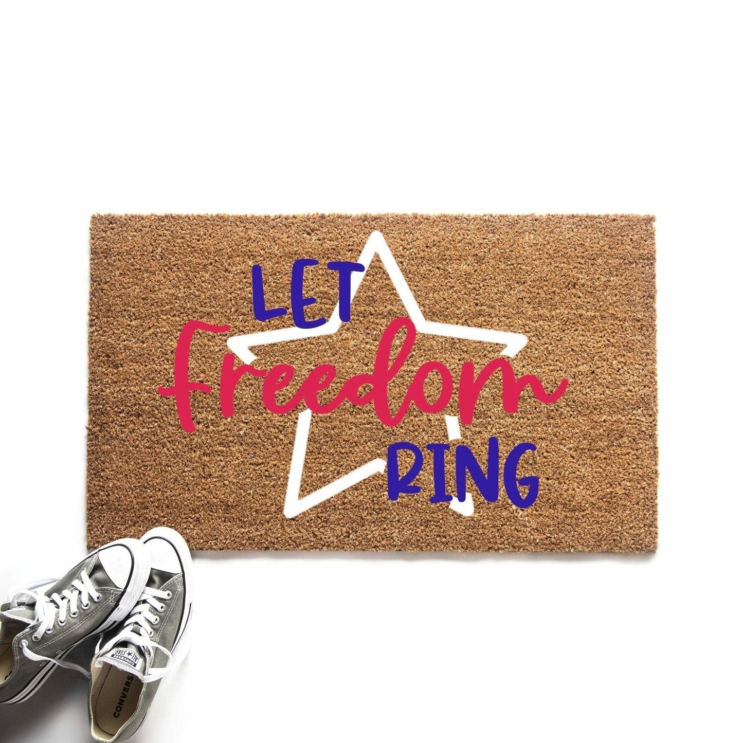 Let Freedom Ring Patriotic Independence Day Doormat
