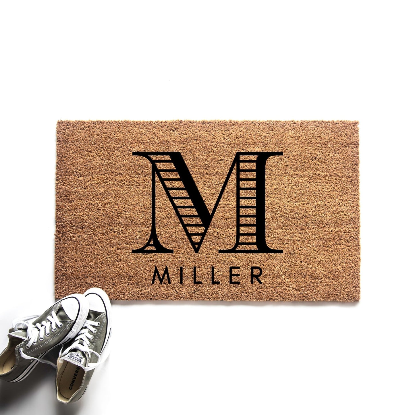 Load image into Gallery viewer, Personalized Monogram Initials and Last Name Doormat
