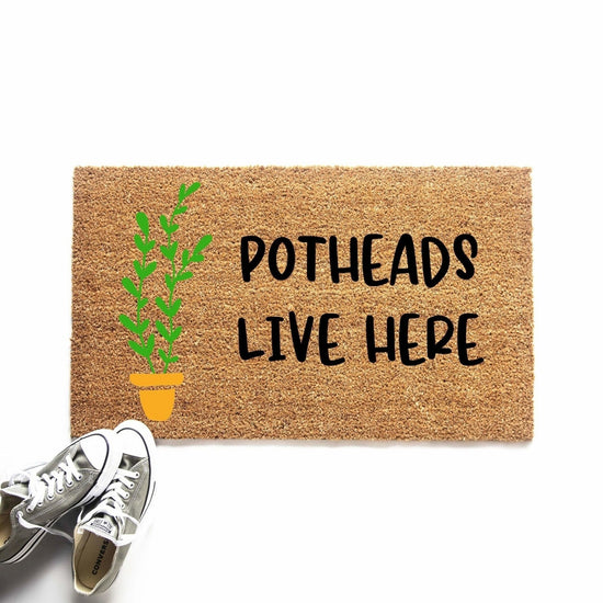 Potheads Live Here Doormat