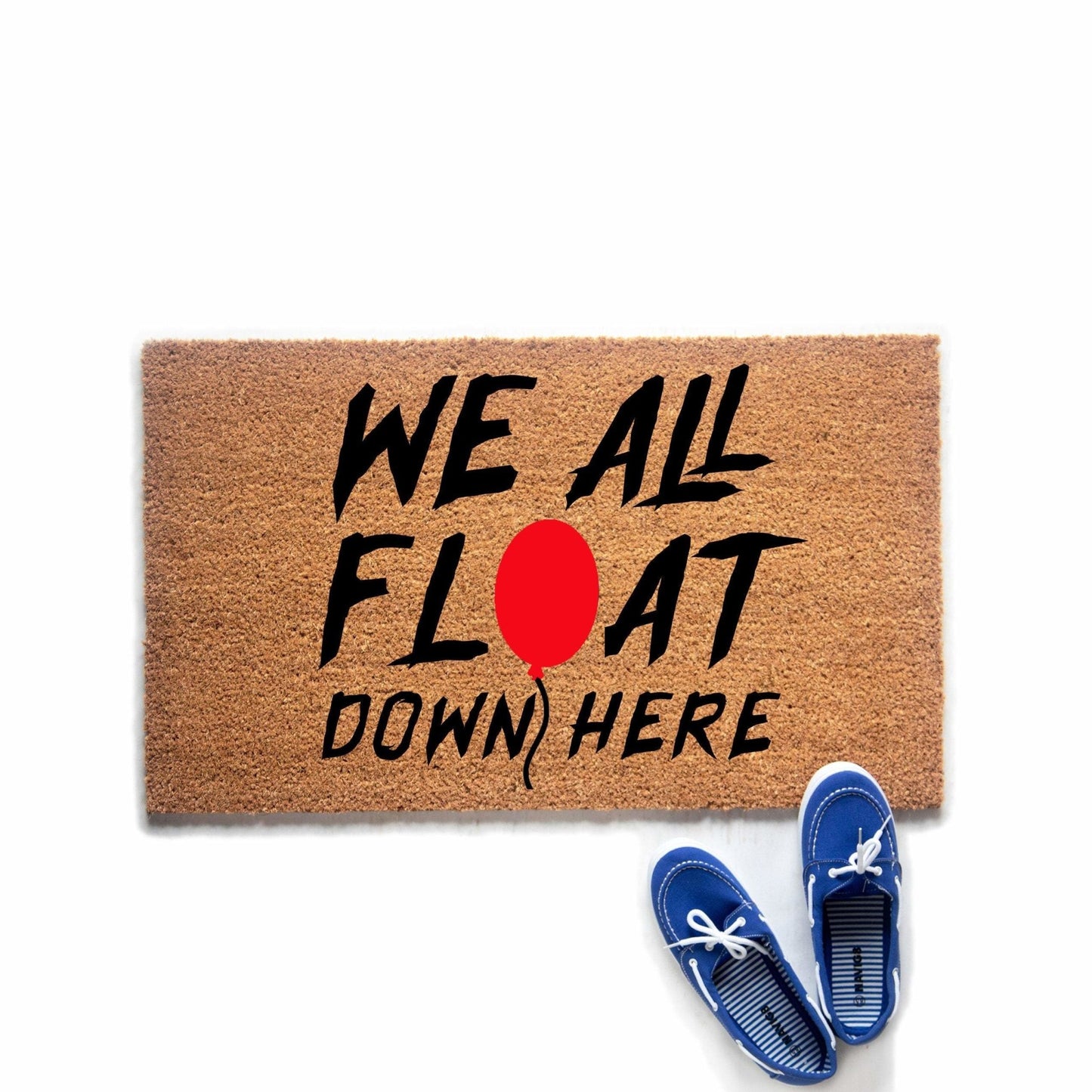 We All Float Halloween Doormat