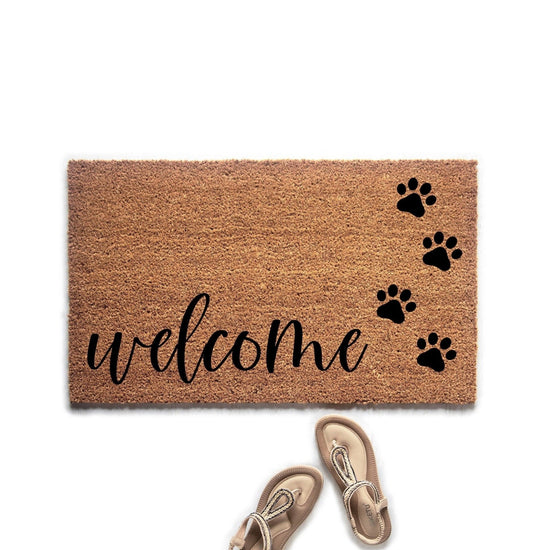 Welcome Pawprint Doormat